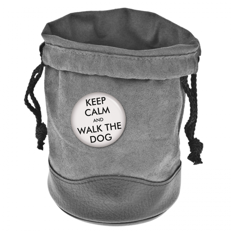 Keep calm walk the Dog Button Anstecker